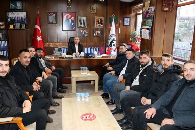 Maden İşçileri Ve Eski Sendika Şube Yöneticilerinden Tayfun Demir'e Taziye Ziyareti