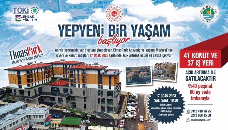 Elmaspark Alışveriş Ve Yaşam Merkezi’nde 41 Konut Ve 37 İş Yeri Açık Artırma İle Satışa Çıkıyor